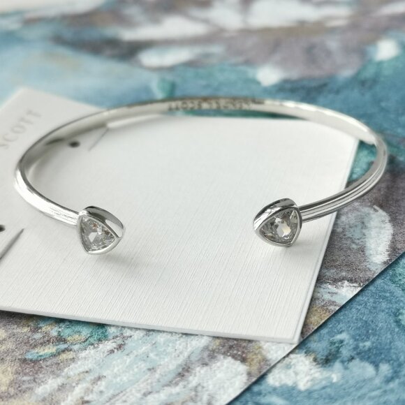 Kendra Scott Jewelry - Kendra Scott Arden Silver White Crystal Cuff Bracelet